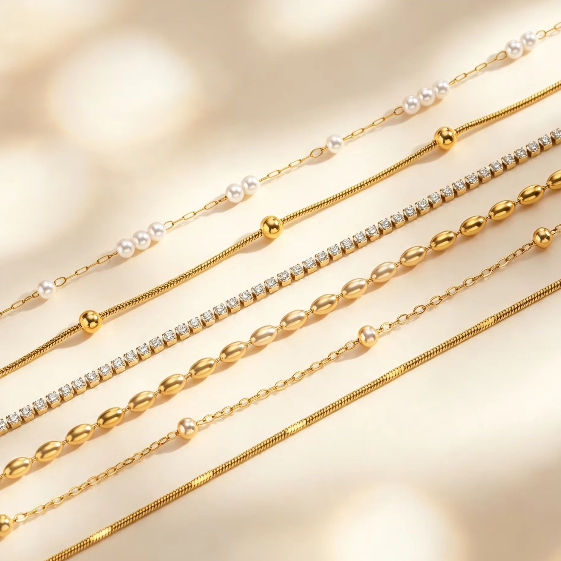 Women's Dainty Snake Chain Ank - Jc Jewelry & Watches Photos 评论和价格
