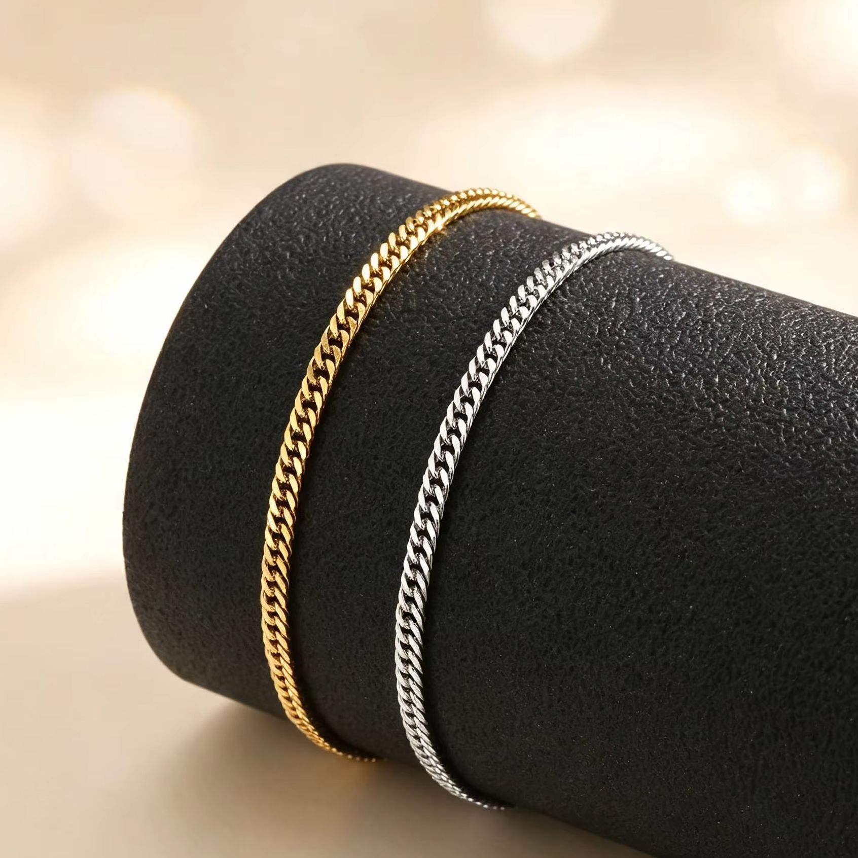Thin Cuban Ankle Bracelet For  - Jc Jewelry & Watches Photos 评论和价格