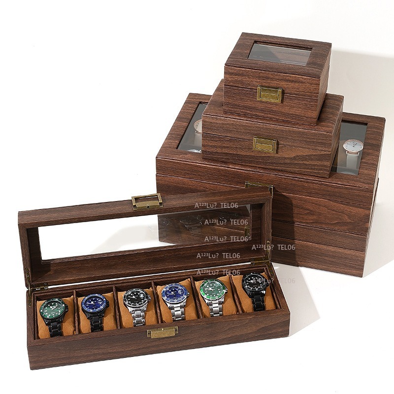 Vintage Wood Grain PU Leather  - Watch Display Box 评论和价格
