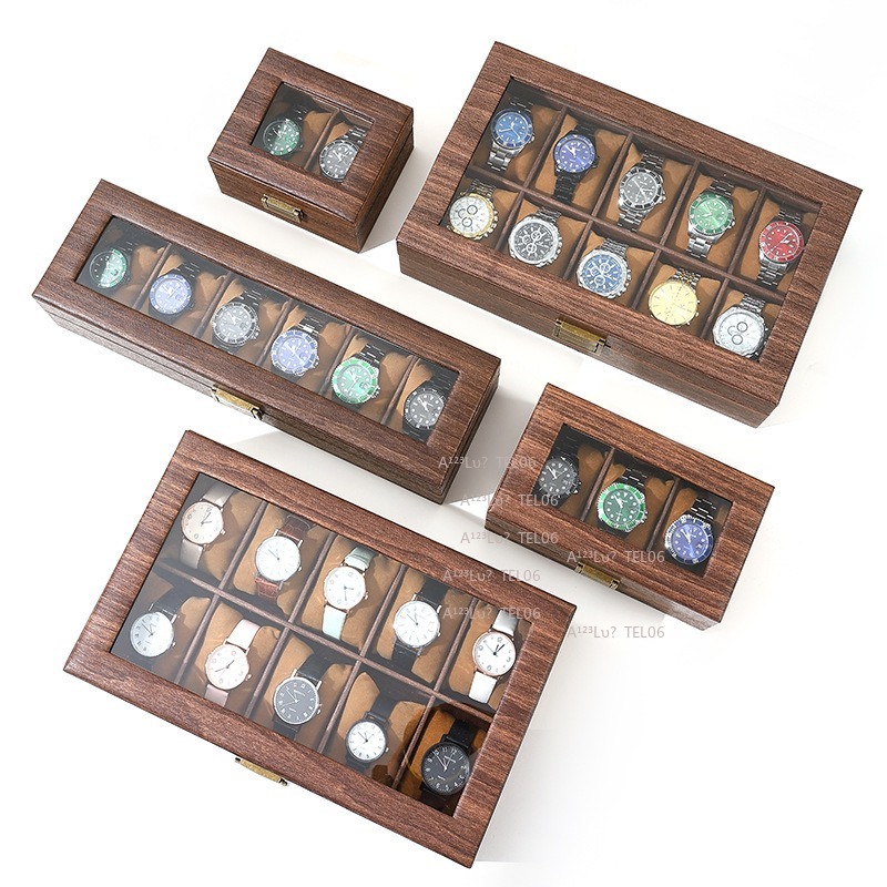 Vintage Wood Grain PU Leather  - Watch Display Box 评论和价格
